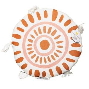 14 Inch Round Boho Sun Decorative Pillow for Porch or Sunroom Oeko-Tex - New